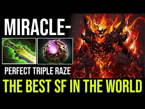 Miracle [Shadow Fiend] Beautiful Triple Raze WORLD BEST SF PLAYER M-God Show 7.21c Dota 2