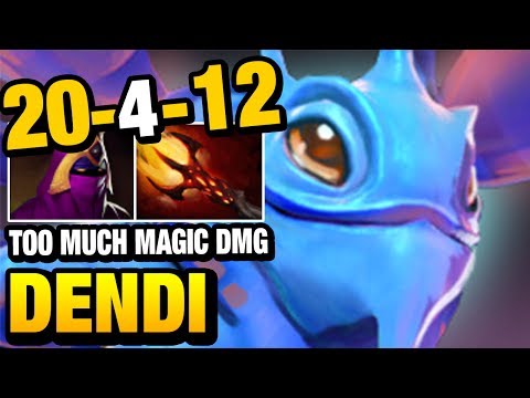 Dendi Dota 2 [Puck] Full Nuke Damage Dagon 5 and Veil