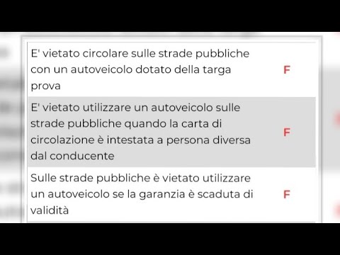 quiz norme varie sulla strada part 2 (uso del autoveicolo)