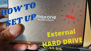 How to set up an external Hard Drive in 3 MINUTES - Maxone hard drive