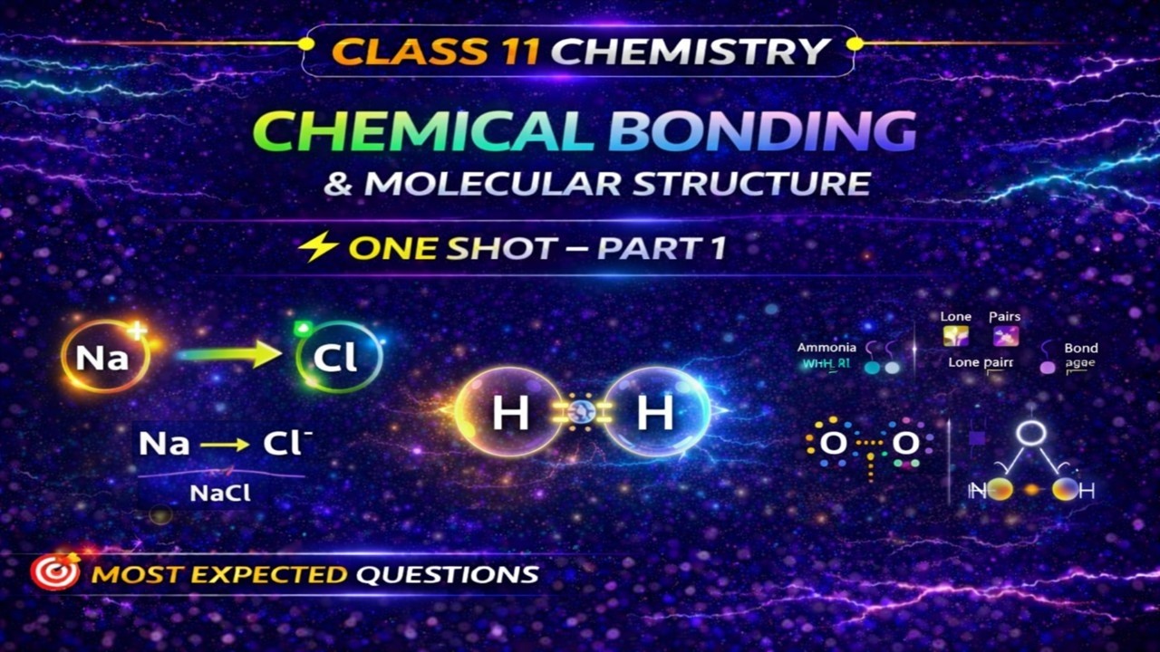 CBSE Class 11 | Chemistry | Chemical Bonding & Molecular Structure | Part-I | Animation | English