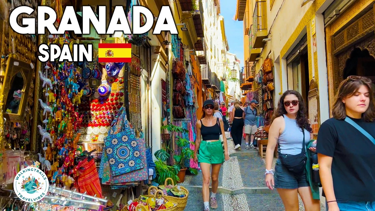 Immersive street-level walking tour through Granada Realejo, Spain, showcasing authentic urban landscapes, local architecture, and the vibrant atmosphere of the city's neighborhoods