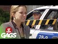 Breaking Cop Car Window Prank