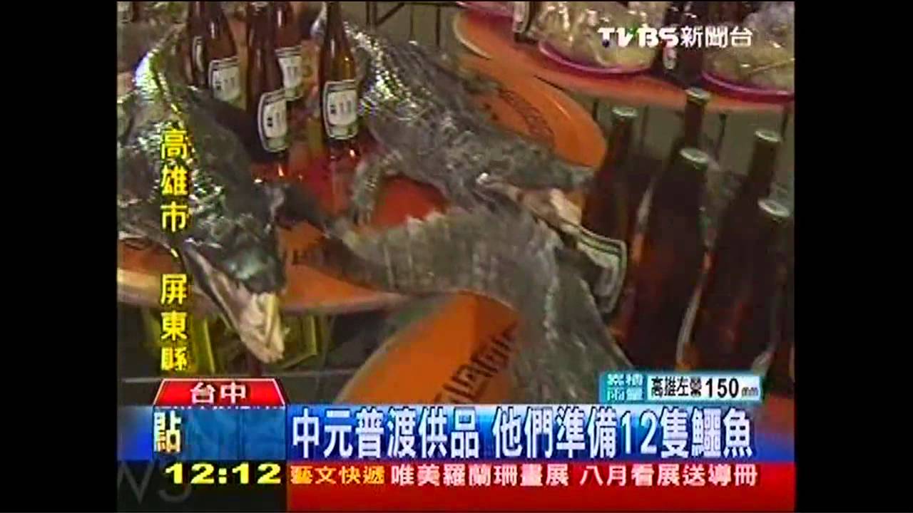 中元普渡供品　他們準備12隻鱷魚