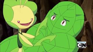 Pokémon Black & White Rival Destinies - Ash disguise into Leaves