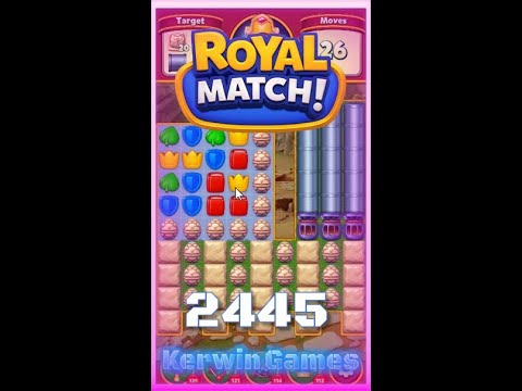 Royal Match Level 2445 - Hard Level - No Boosters Gameplay