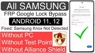 FRP 2022 | All SAMSUNG Galaxy Android 11/12 Frp Google Account Bypass NO Knox, No Alliance Shield