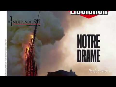 Incendio de la Catedral de NotreDame en Paris, Francia