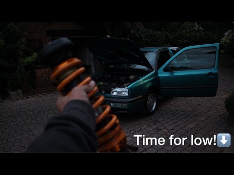 Coilover Install On The Mk3 Golf!!