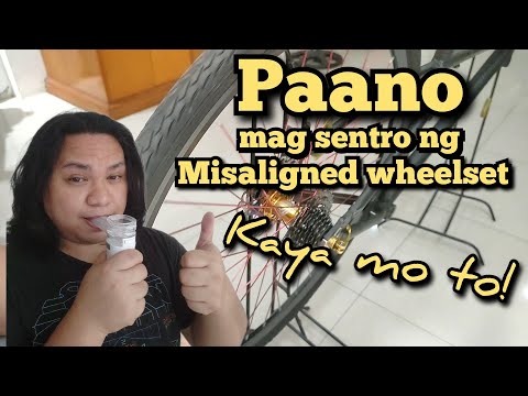 Paano mag sentro ng misaligned wheelset | Hika vlog haha #bikerepair