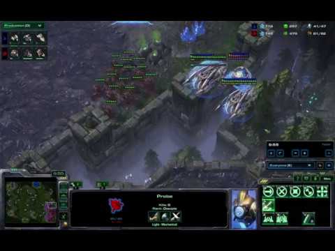 StarCraft 2 ZvP Canon Rush in to Proxy 1 base Carriers