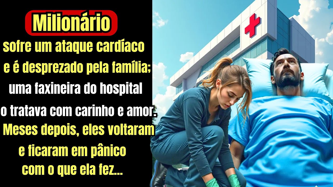 Milionário sofre um ataque cardíaco e é desprezado pela família; uma faxineira do hospital o...