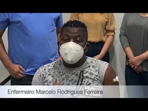 Enfermeiro negro foi a primeira pessoa vacinada contra a Covid em Livramento