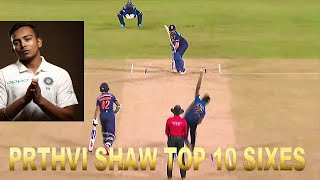 Prithvi Shaw Top 10 sixes |Prithvishaw batting |Prithvishaw Sixes |Prithvishaw Batting Videos | Cric