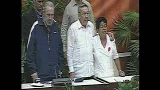 La Internacional, en el VI Congreso del Partido y cantada por Fidel Castro