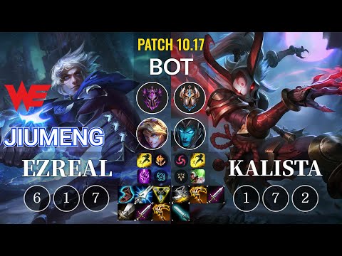 WE Jiumeng Ezreal vs Kalista Bot - KR Patch 10.17