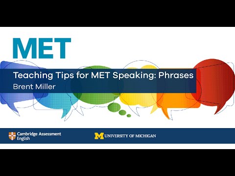 Teaching Tips for MET Speaking: Phrases