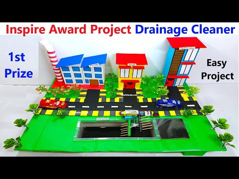 inspire award winning science project drainage cleaner working model 2024 2025 howtofunda