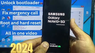 Samsung Note 10+ fix emergency call / unlock bootloader/Root /imei status Ng to ok☑️2023