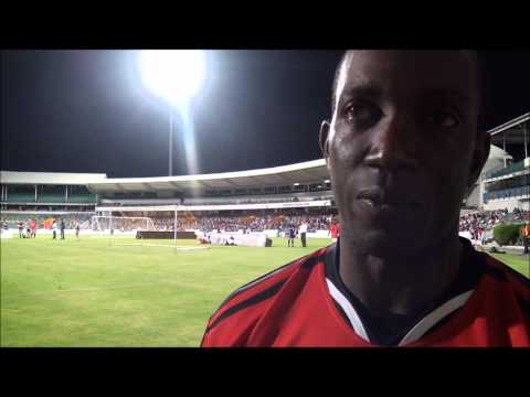 Dwight Yorke speaks at the British Airways Premiership Legends in Barbados