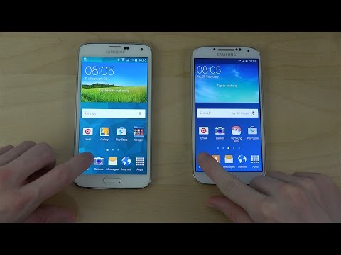 Samsung Galaxy S5 Android 5.0 vs. Samsung Galaxy S4 Android 5.0 - App Opening Speed Test (4K)