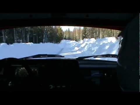 Rally Östersund ss2 Avåkning / Påkörd i rumpen. Peder Johansson A Voc 240