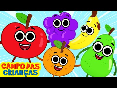 Cinco pequenas frutas pulando na cama 🍇mais músicas para crianças e rimas infantis | Kidscamp Brasil