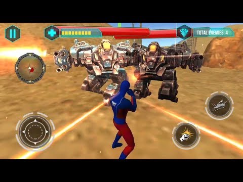 ► Flying Superhero Spider Vs X Superhero Robots Android Gameplay