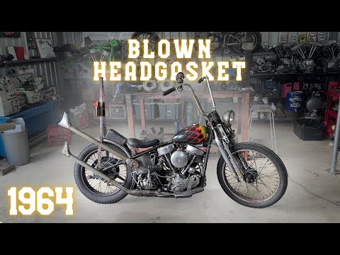 1964 Panhead Chopper -  Blown Head Gasket