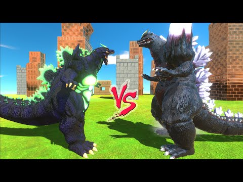 SUPER GODZILLA VS SPACE GODZILLA. WHO IS THE WINNER ? - Animal Revolt Battle Simulator