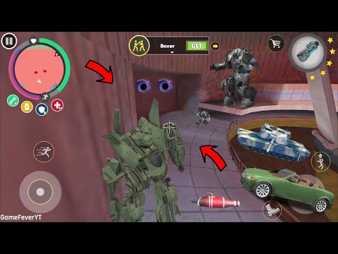 Rope Hero Vice Town - (Transformer Jet Airplane Fight in Power Cave) Secret Door in Power Lighthouse