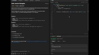 YouTube video '846. Hand of Straights | Without Heap | Python | 1296. Divide Array in Sets of K Consecutive Numbers'