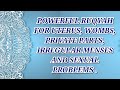 POWERFUL RUQYAH FOR UTERUS WOMBS IRREGULAR MENSES AND SEXUAL PROBLEMS