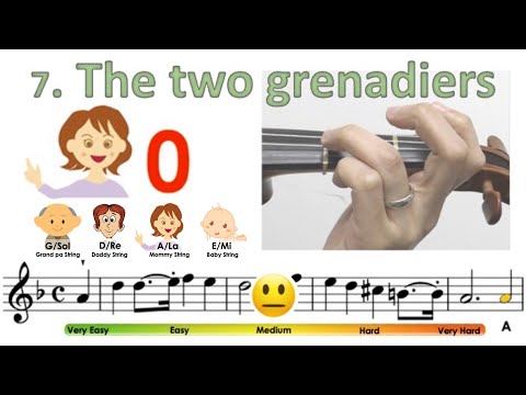 The two grenadiers | Suzuki Violin book 2 | Notes & finger pattern tutorial on violin | HTP TV