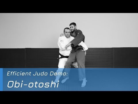 Obi-otoshi - Demo — judo technique demonstration