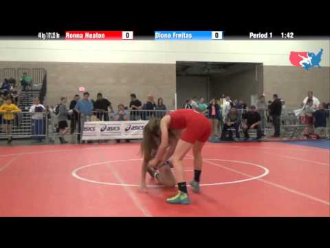 FILA Cadet 46 kg / 101.25 lbs - Ronna Heaton vs. Diona Freitas