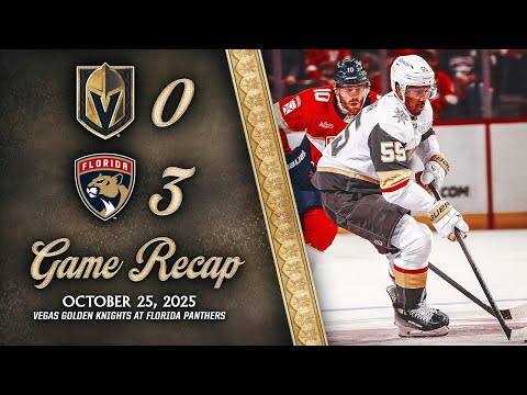 HIGHLIGHTS | Florida Panthers 3, Vegas Golden Knights 0 | Oct. 25, 2025