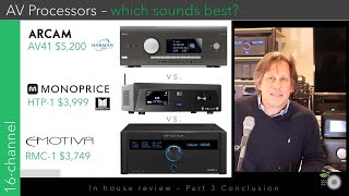 Video thumbnail for Arcam AV41 vs Monoprice HTP 1 vs Emotiva RMC 1 sound comparison by Ripewave Audio