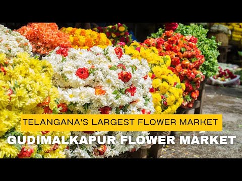 Telangana's Largest Flower Market||Exploring Gudimalkapur Flower Market #trending #flowermarket