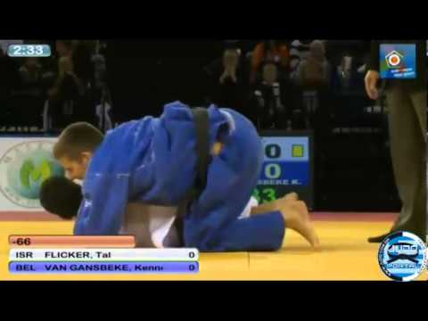 European Judo Open Men Glasgow 2013 Bronze -66kg FLICKER Tal (ISR) - VAN GANSBEKE (BEL)