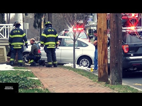 Hightstown Borough: Emergency Crews On Scene Of A Car Into A Building. 03/25/17.