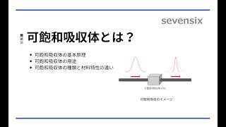 【動画で解説】可飽和吸収体とは？