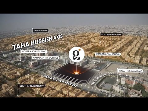 رؤية من الأعلى لمشروع جولدن هب الجديد أكبر مجمع تجاري إداري طبي بقلب جنوب الأكاديمية بالتجمع الخامس