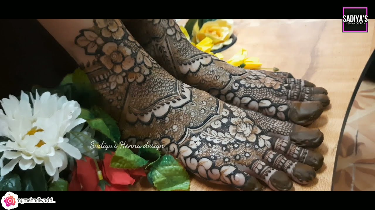 very gorgeous leg mehndi bridal mehndi design by sadiya's henna design