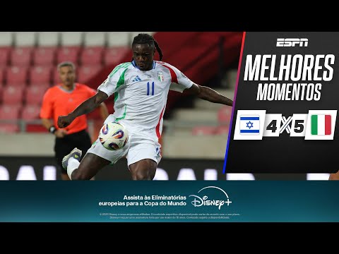 Gols e lances de Israel x Itália
