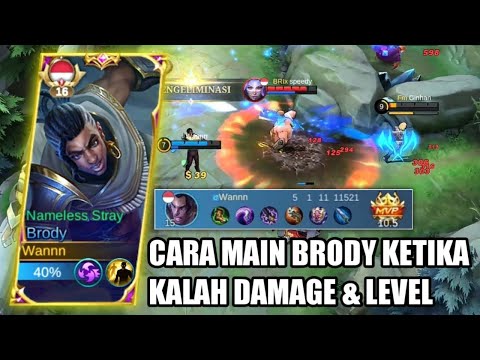 CARA MAIN BRODY KETIKA KALAH DAMAGE & LEVEL!! AUTO EPIC COMEBACK!! - Mobile Legends