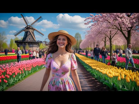 🌷 Keukenhof Tulpenpark | Frühlingstour Amsterdam Niederlande in 4K