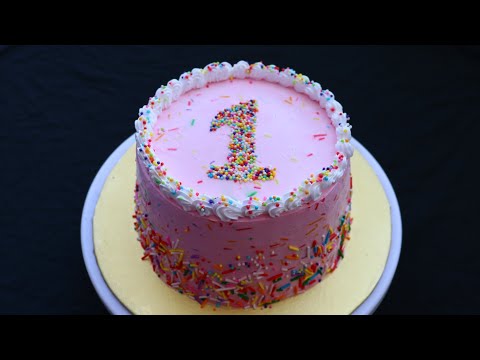 How To Make Number One 1 cakes Decoration | First Birthday Cakes | Whipped Cream Frosting