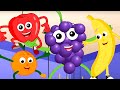 Five Little Fruits, Learning Video and Preschool Song for Children