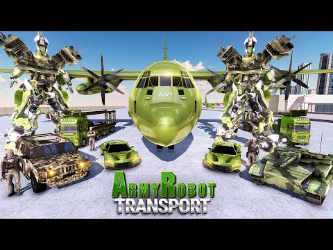 US Army Tank Robot Transform Cargo Plane Transport | Android Gameplay (Cartoon Games Network)